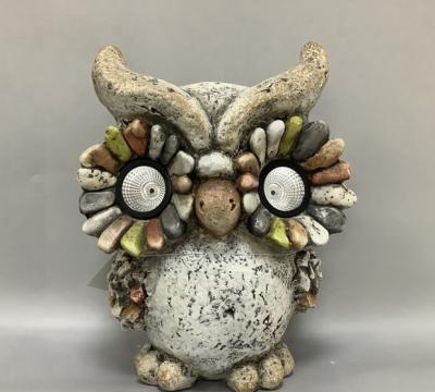 China Colorful Shine Succulent/Solar Owl/Outdoor/Waterproof Owl Decoration Crafts Resin Molds with LED Lights Ornaments Sculpture Solar Owl Decorative for sale