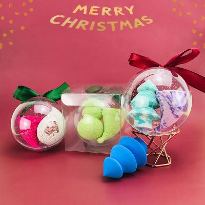 China Blush Christmas Cute Makeup Sponge Set Makeup Sponge Factory Based Friendly Nude Round Makeup Sponge for sale