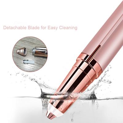 China ABS Shaver Pen Best Selling Women Pink Electric Hair Epilator Hair Removal Eyebrow Trimmer With Soap Wax for sale