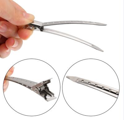 China Yaeshii Fashionable Alligator Metal Hair Clips Stainless Steel Hair Clip Barber Styling Sectioning Hair Salon Long for sale