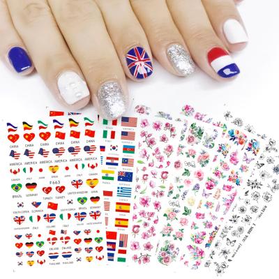 China Easy Apply Wholesale Fashion Colorful Designers Nail Stickers Customized Logo Nail Foil Transfer Stickers for sale