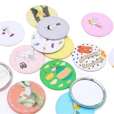 China Portable. Yaeshii Easy Carry Pattern Printed Cute Round Plastic Custom Small Cosmetic Mirror Pocket OEM Cosmetic Mirror For Kids Gift for sale