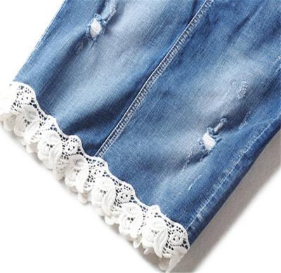 China Other Wholesale Half Length Denim Plus Size Short Skirt With Lace Button Pockets for sale