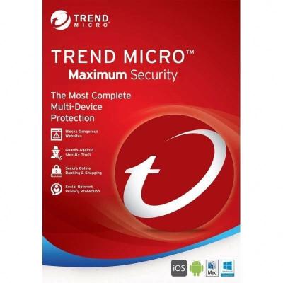 China Globally Trend Micro Maximum Security 3 years 5 devices antivirus internet security software Website activate for sale