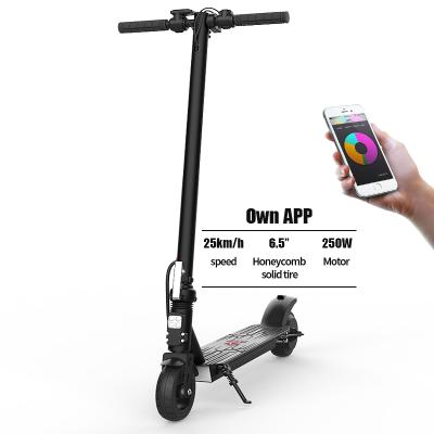 China China Unisex Shipping Children's Electric Scooter 25mph 250W 36V 6ah Fast Folding With APP for sale