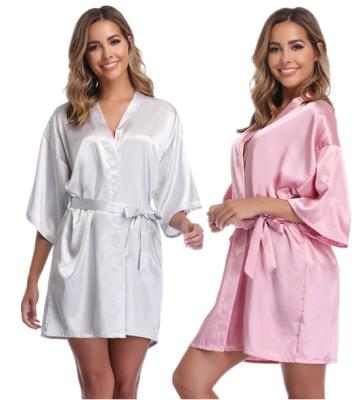 China Wholesale QUICK DRY 100% White Silk Long Robe Sleepwear Luxury Sexy Nightgown Nightgown For Women for sale