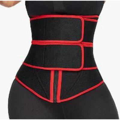 China New Antibacterial Design Sweat Belt Plus Size Waist Trimmer Belt Latex Waist Trainer Double Slimming With Slim Trainer Body Shaper Waist Shapewear for sale