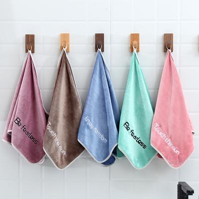 China Child Safe Micro Daisy Fiber Single Sports Towel Small Towel Thickened Water Absorbent Daily Home Custom Logo for sale