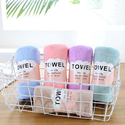 China High Density 30*60cm Coral Thick Soft Towel Safe For Children Velvet Towel Water Absorption Towel Quality Gift for sale