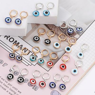 China Fashional 2021 Multicolor Blue Eye Dangling Earring Studs Shape Personalized Earrings for sale