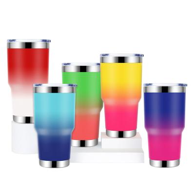 China Viable Wholesale Yeticool Tumbler Cups With Straw 30 oz Double Wall Stainless Steel Insulated Sublimation Wine And Water Tumbler Cups With Straw for sale