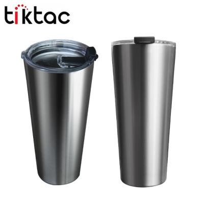 China BPA Free Standing Double Wall Stainless Steel Gold Drink Tumbler Cup With Straw for sale