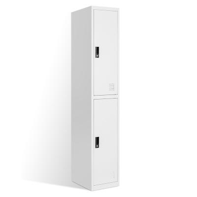 China Knock Down Knock Down Design Two Door Metal Wardrobe Bedroom Wardrobe Double Door Locker Clothes For Sale for sale