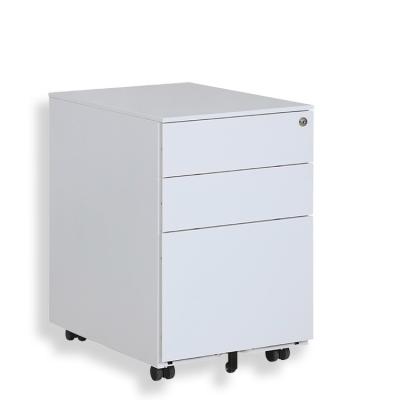 China Knock Down Modern Steel Under Office Mobile Filing Cabinet Movable Pedestal Cabinet With Good Quality for sale