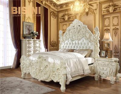 China Bisini Style Bedroom Furniture King Size Classic Villa French Tufted European Single Bed for sale