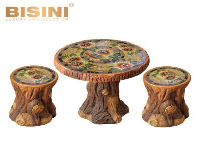 China GRC Landscape Forest Garden Kid's Garden or Tree Trunk and Porcelain Table for sale