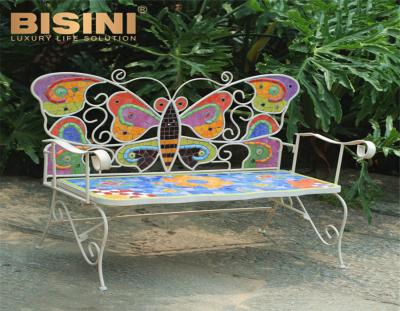 China Special Landscape Design Villa Landscape Garden Or Butterfly Iron 2 Seater Park Bench for sale