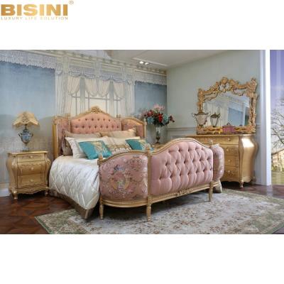 China BISINI Design Bedroom Furniture Hand Painted Luxury New Classic King Beds for sale