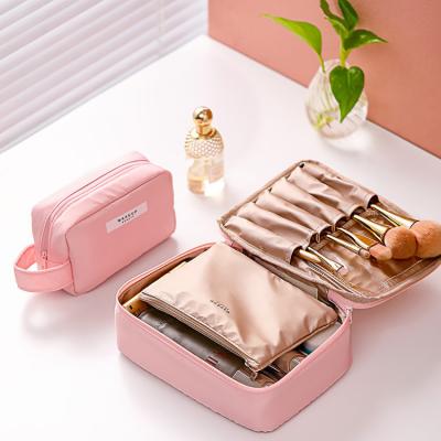 China Fashion Customize Travel Wash Zipper Toiletry Waterproof Beauty Pouch Set Transparent Makeup Organizer Polyester+PU Cosmetic Bags &cases for sale