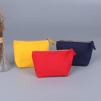 China Wholesale Custom High Quality Custom White Cosmetic Bags Fashion 6oz 8oz 10oz Small and Travel Makeup Bag Cotton Canvas Cosmetic Bags for sale