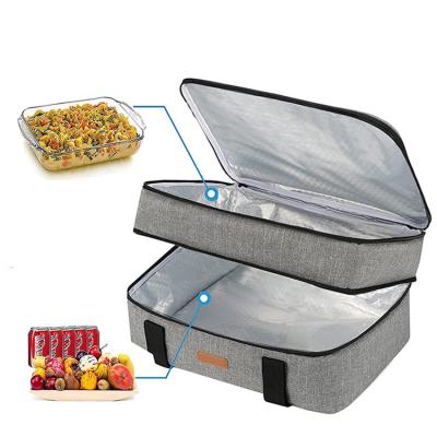 China Wholesale Promotional Reusable Thermal Insulation Waterproof Custom Logo Bag Small Woven Lunch Cooler Bag For Food for sale