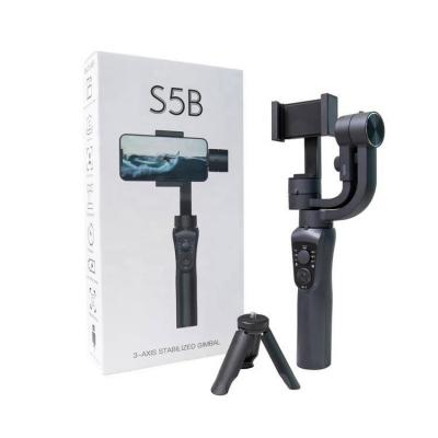 China 3 Axis Auto Tracking Camera Handheld Gimbal Handheld Phone Stabilizer Face Vlog Shooting Video Focus Zoom Button S5b Gimbal Stabilizer for sale