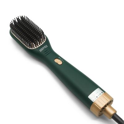 China Foldable Hair Dryer Airbrush Hot Air Dryer and Volumizer Hot Airbrush Dryer Brush Green for sale