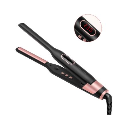 China Hot Sale Anion Technology Mini 1/2 Inch Pencil Flat Iron Ceramic 2 Inch Tourmaline In 1 Small Hair Straightener for sale