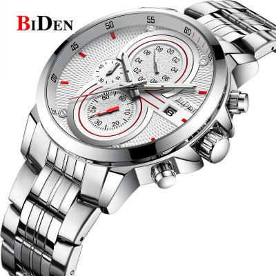 China New Biden Men's Brand Watches Chronograph Chronograph Stainless Steel Band Manual Popular Watch for sale