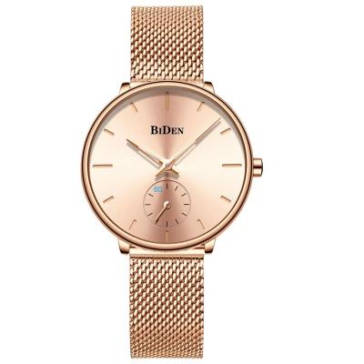 China Non-Specific BIDEN Women Watches Wristwatch relogio feminino Luxury Clock For Lady Milanese Steel Rose Gold Quartz Ladies Watch Women New for sale