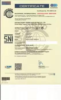 SNI - Haiyan County Sheng An Electric Co., Ltd.