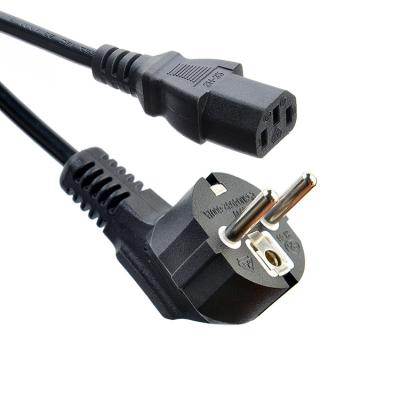 China VDE-zertifizierte Shucko CEE7/7 Stecker mit IEC C13-Anschluss Computer Stromkabel Verlängerungskabel Länge 1,5 Meter oder individuell zu verkaufen