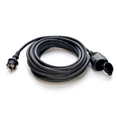 China Oxygen Free Bared Stranded Copper Conductor Material AC Power Cord for Outdoor Industry 3m Black H07RN-F Eu Power Cord for sale