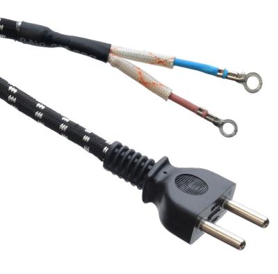 China Fonte de alimentação elétrica de ferro multicolor Cable de algodão trançado 100m Rolo com conector aprovado pelo VDE e isolamento de PVC / borracha à venda