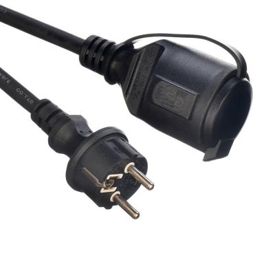 Chine VDE extérieur Standard Schuko Plug avec prise étanche à 2 pôles 220V/16A IP44 prise étanche à l'eau Couverture de prise Longueur 5M SDK réseau à vendre