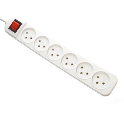 China Grounding Standard Power Strip with 6 Way Extension Socket and Universal Power Extension Cord Socket for sale