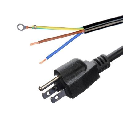 China Cable Specification 16/14/18AWG ETL Standard Power Cables for Laptop 15A NEMA-15P 3 Phase Plug Power Cord Making Machine for sale