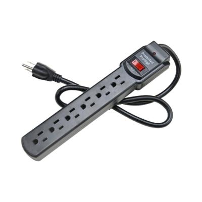 China American Standard 6-Outlet Electric Extension Socket Power Strip ETL15A/125V Surge Protector for Home Appliances ETL125V for sale