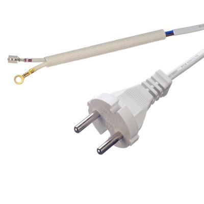 Chine Ordinateur de bureau H05vv Cable Mit Schukostecker SNI Certifié câble d'alimentation à courant alternatif 2 broches Eu 1,5m avec matériau de veste en caoutchouc à vendre