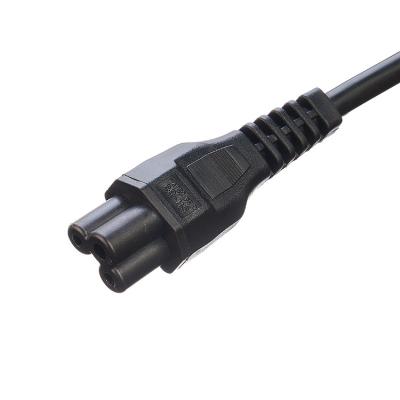 China Commercial 3 Pin 16A Plug C5 Clover Connector Black Italia Standard Extension Cord Leads IMQ Power Cord H05vv-f 3g 0.75mm2 for sale