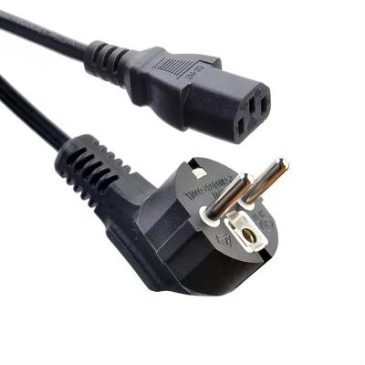 China VDE Certified EU Plug Standard Cee7/7 Euro Power Cord 1.5mm With C13 Suitable for Durable Computer for sale