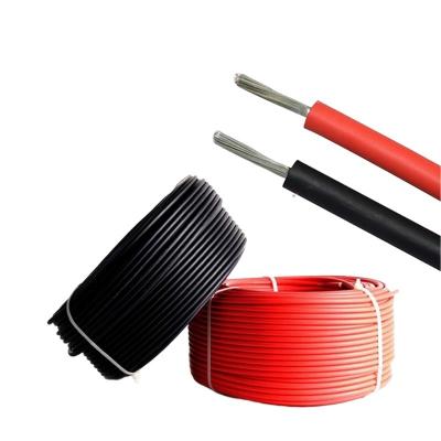 China LOW VOLTAGE 6mm Solar Cable for PV System 1000V Double Insulated XLPO Jacket UV Resistant Red/Black 4mm/6mm2 for sale