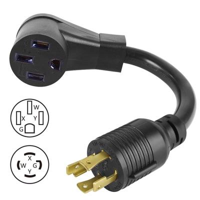 China Elethor Nema Ev cargador adaptador cable de extensión 3 conductor Sjt tipo L14-30p Twist Lock enchufe al cable de alimentación del adaptador 14-50r en venta