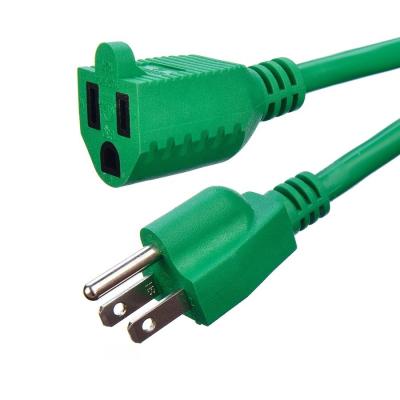 China 100FT ETL Listed SJTW 14/3 Electrical Orange Extension Cord Single Plug NEMA 5-15P to NEMA 5-15R with Length Customized for sale