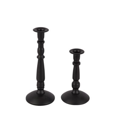 China Nordic Home Decoration Table Home Decoration Ornaments Various Black Metal Candlesticks for sale