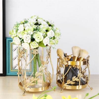 China Desktop Decoration Clear Glass Vases for Centerpieces Weddings Decoration Flower Vases for sale