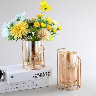 China Unique Home Decor Swollen Table Desk Centerpieces Design Hand Vases Decoration Glass Vase for sale