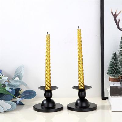 China Home Decoration Black Metal Candelabra Wedding Decorative Table Centerpieces Holder Christmas Home Decoration Candle Holder for sale