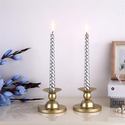 China Home Decoration Table Top Wedding Dinner Gold Color Iron Candlestick Holders Nordic Decorative Metal Candle Holder for sale