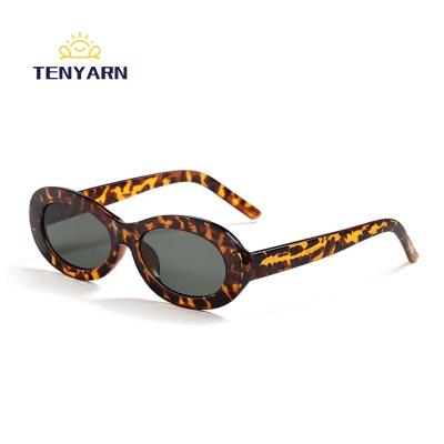 China Fashion Sunglasses Women Oval Sunglasses Retro Shape Jelly Tea Dark Green Eyewear Trending Men Shade UV400 Sun Glasses for sale